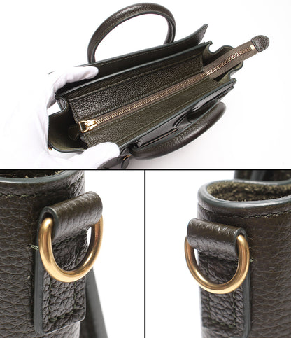 美品 CELINE 2WAYハンドバッグ ショルダーバッグ 斜め掛け ラゲージ ナノショッパー 189243DRU レディース セリーヌ