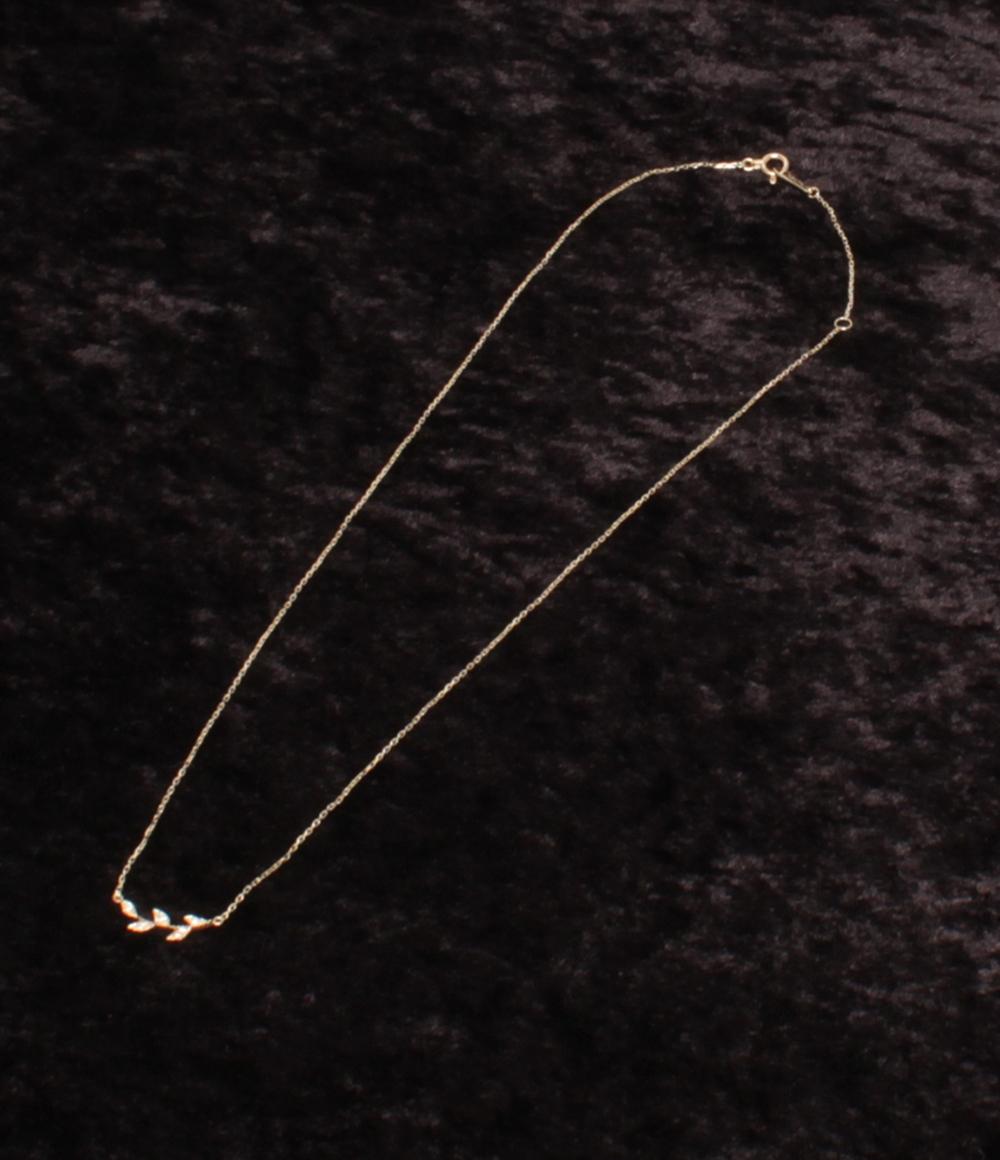 美品 agete ネックレス K10 ダイヤ 0.03ct レディース アガット