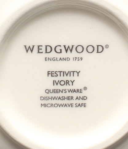 美品 WEDGWOOD マルチボウル 皿 11cm フェスティビティ アイボリー ウエッジウッド