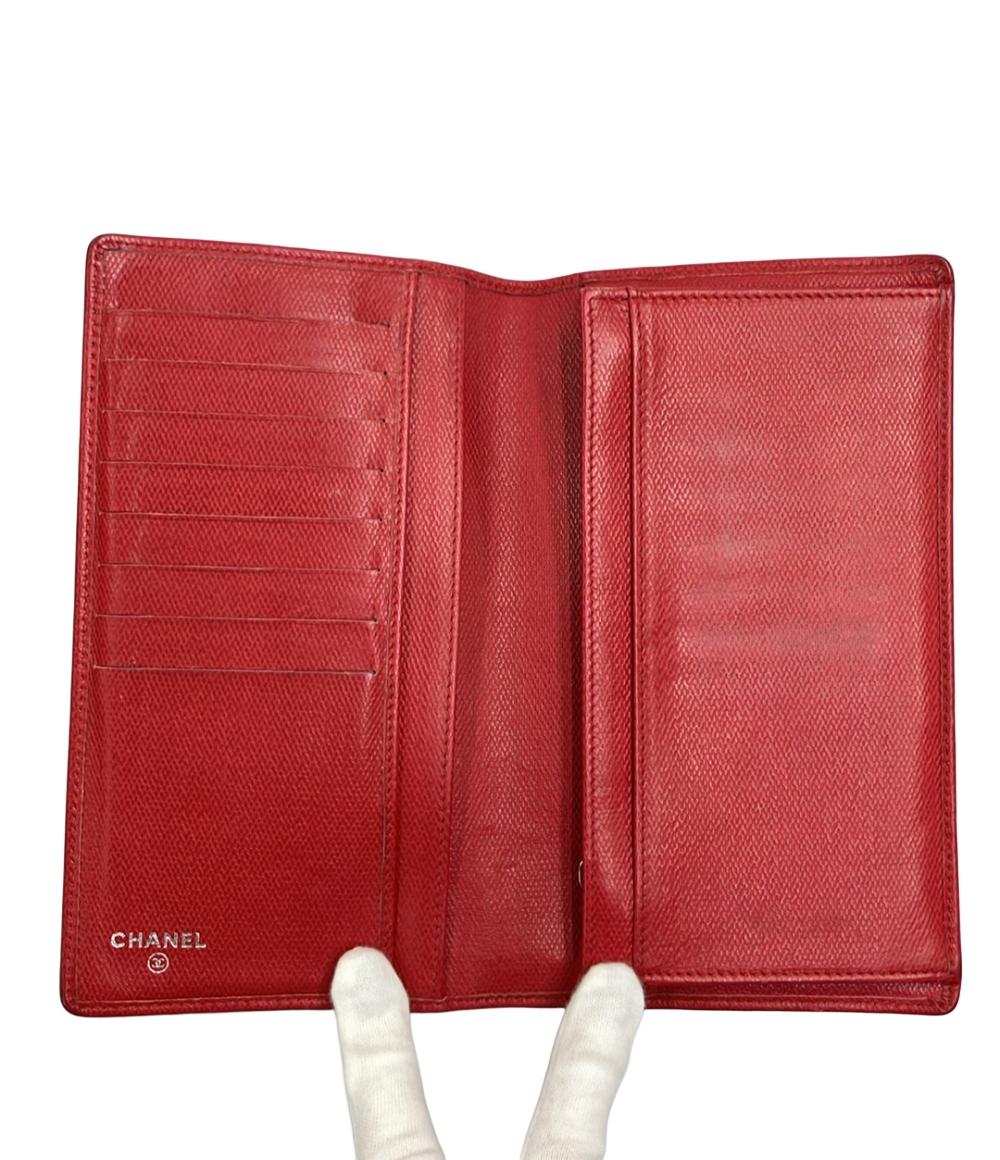 CHANEL 長財布 レザー ココマーク シルバー金具 14番台 レディース シャネル