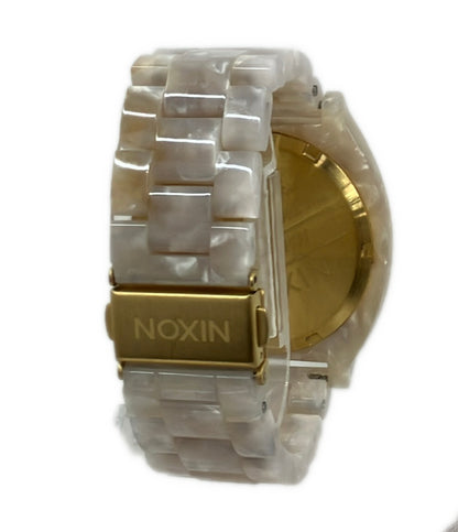 美品 NIXON 腕時計 タイムテラー クオーツ ホワイト レディース メンズ ニクソン