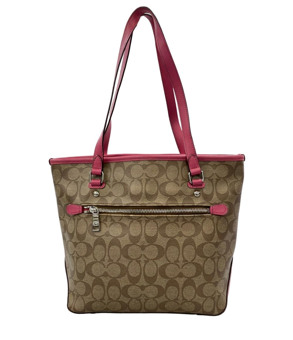 美品 COACH トートバッグ ショルダーバッグ 肩掛け シグネチャー