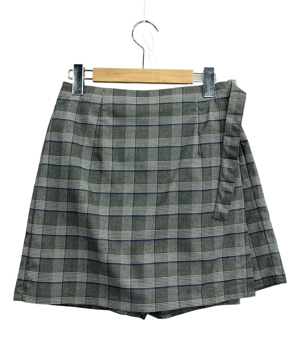 美品 アメリ ショートパンツ キュロット ラップスカート チェック レディース SIZE M (M) AMERI