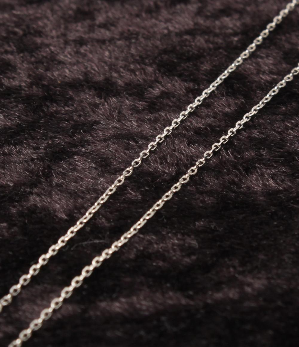 美品 ネックレス K18WG ダイヤ 0.09ct レディース