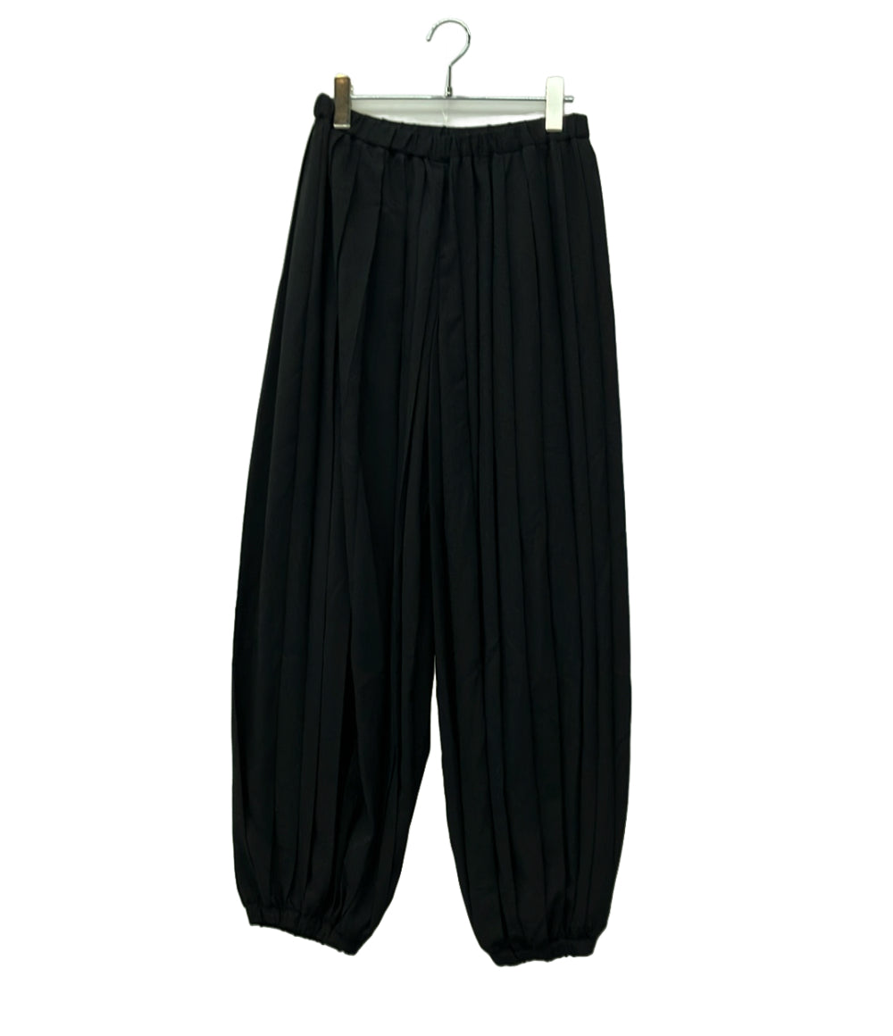 美品 ENFOLD 25SS PLEATS TROUSERS ブラック 36 ENFOLD パンツ プリー 25SS PLEATS TROUSERS 300IS431-1521 レディース