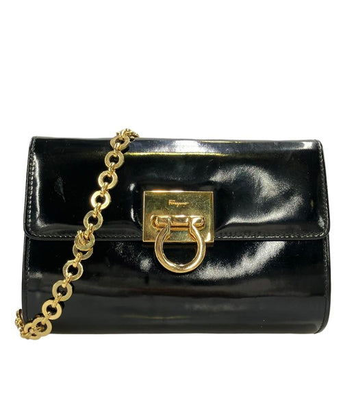 Salvatore Ferragamo ゴールド クラッチバッグ Salvatore Ferragamo 2WAY クラッチバッグ ショルダーバッグ 斜め掛け