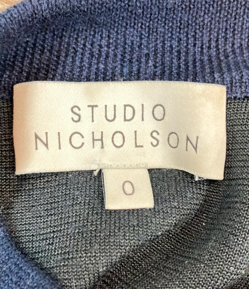 STUDIO NICHOLSON 半袖ニット クールネック レディース SIZE 0 (XS) スタジオニコルソン