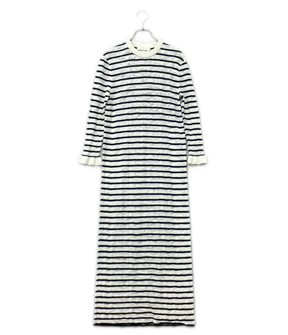 Chloe ボーダー ワンピース  長袖 CHC19SMR1384048AXS レディース SIZE XS クロエ