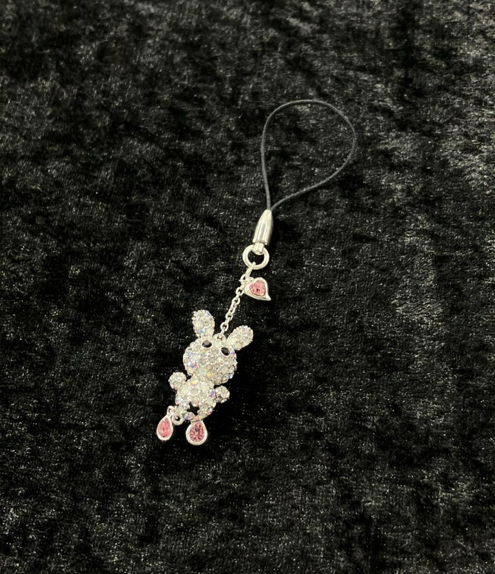 美品 スワロフスキー ストラップ ウサギモチーフ ラビットモチーフ 632750 レディース SWAROVSKI