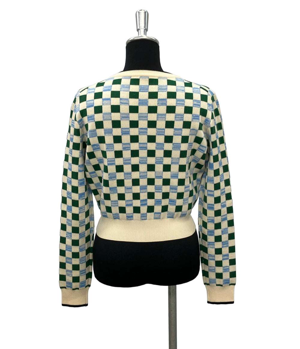 美品 Miu Miu 長袖ニットカーディガン 0000ET-Z05XT レディース SIZE 40 ミュウ ミュウ