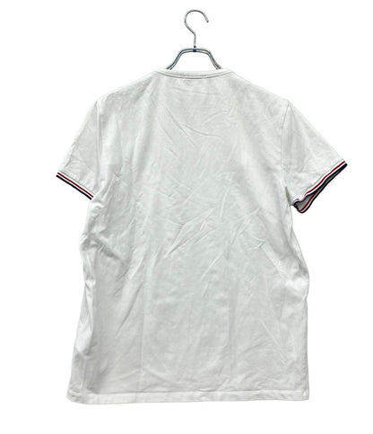 MONCLER 半袖Tシャツ Vネック トリコロールリブ ブランドワッペン C10918100800 メンズ SIZE L モンクレール