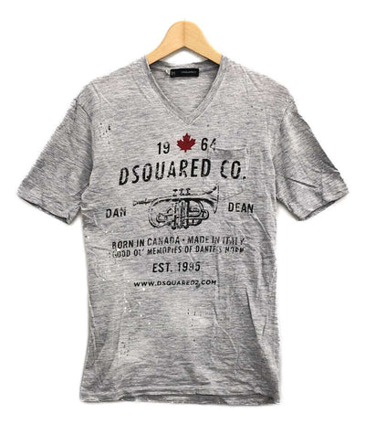 ディースクエアード  Vネック 半袖Tシャツ ダメージ加工      メンズ SIZE S (S) DSQUARED2