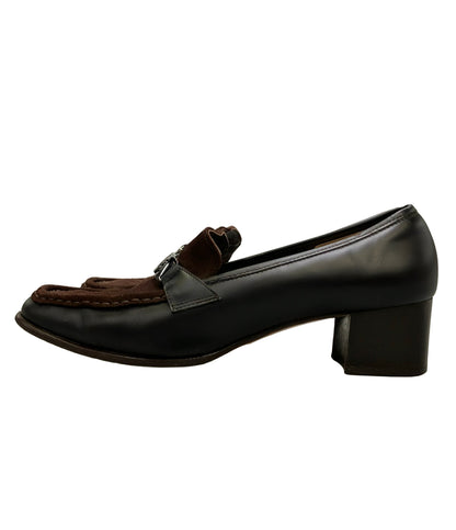 Salvatore Ferragamo ビット付きヒールローファー 79642 レディース SIZE 7 サルヴァトーレフェラガモ