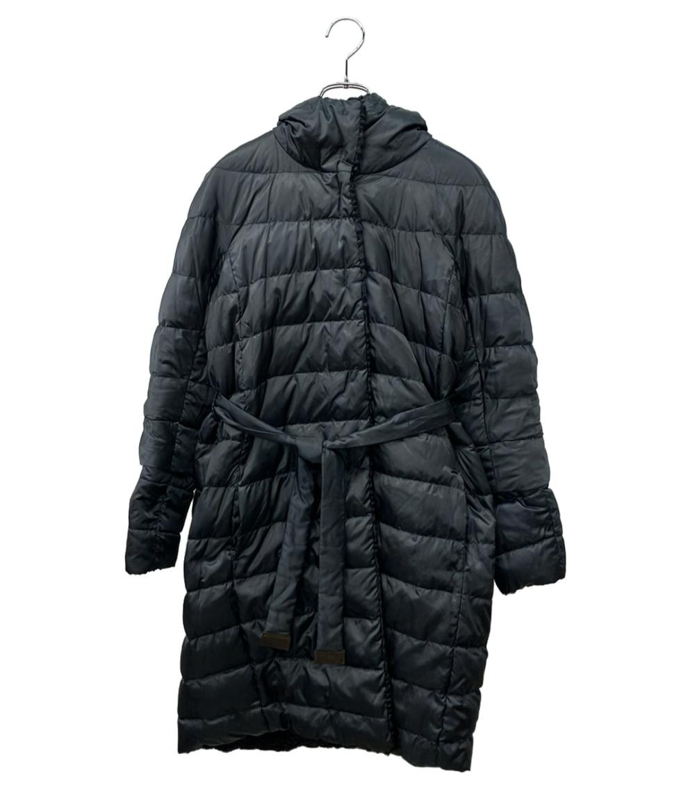 S Max Mara ダウンコート リバーシブル フーデッド ベロア S Max Mara ダウンコート リバーシブル フーデッド ベロア
