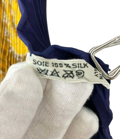 美品 エルメス プリーツスカーフ シルク100% アトランティス大陸 L‘ATLANTIDE レディース HERMES