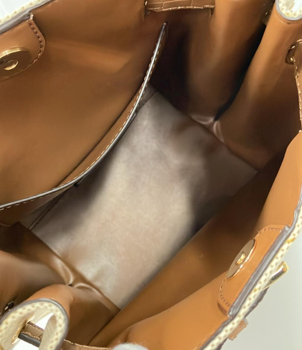 マイケルコース クロコ型押しレザーキャンバスミニショルダーバッグ 斜め掛け レディース MICHAEL KORS