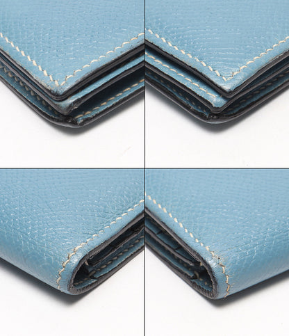 HERMES 長財布 □K刻印 シルバー金具 ヴォーエプソン ベアンスフレ レディース メンズ エルメス