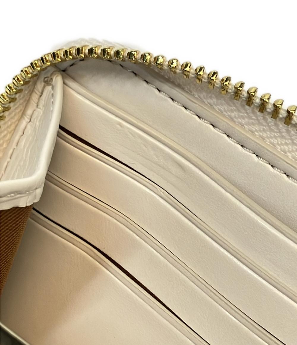 美品 コーチ ラウンドファスナー長財布 シグネチャー レディース COACH