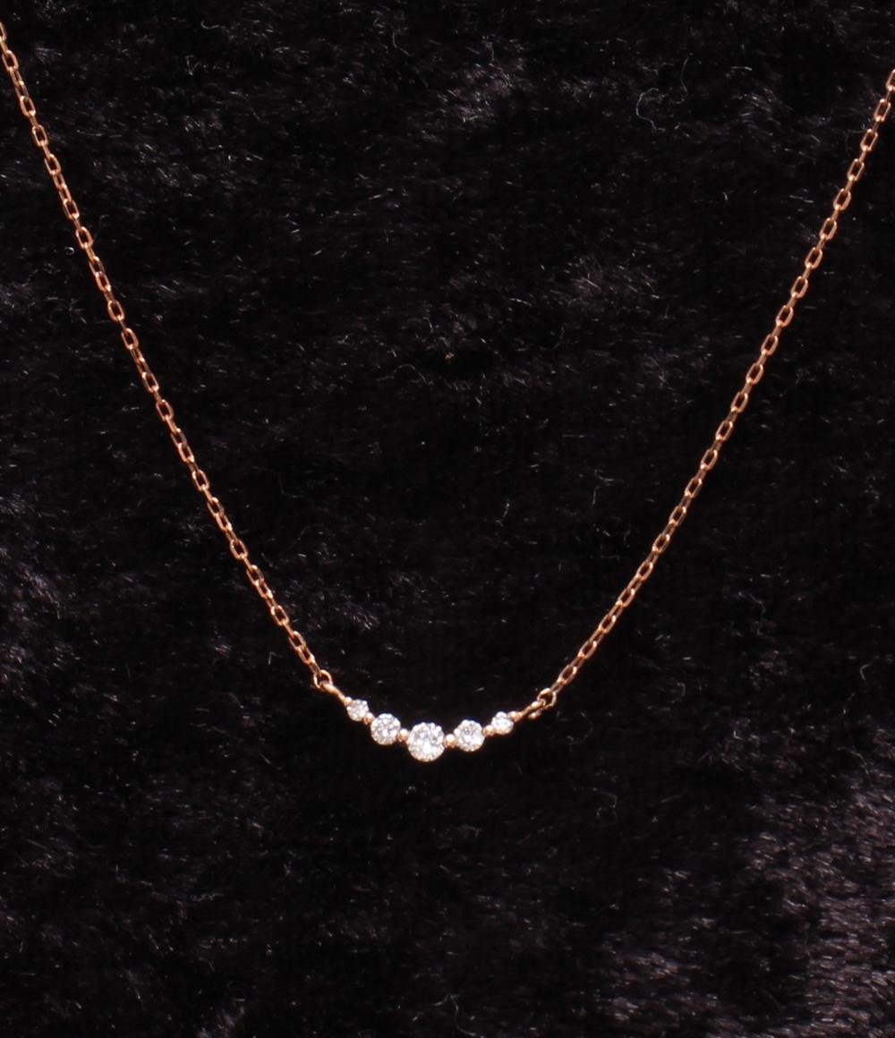 美品 VENDOME AOYAMA ネックレス K10 ダイヤ レディース ヴァンドームアオヤマ