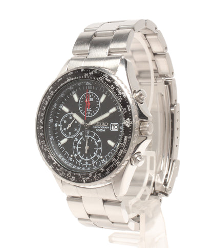 SEIKO 腕時計 クオーツ ブラック 7T92-0CF0 メンズ セイコー