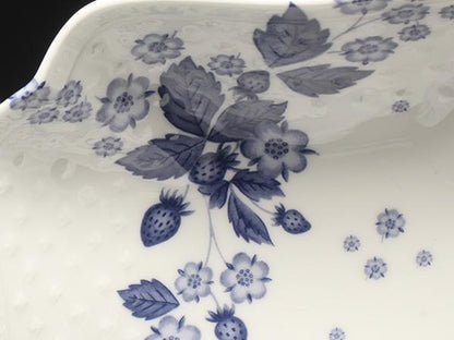 美品 WEDGWOOD スモールボウル スクエア 皿 14cm ストロベリーブルーム インディゴ ウエッジウッド