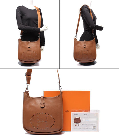HERMES ショルダーバッグ シルバー金具 □N刻印 肩掛け 斜め掛け エヴリン3 PM レディース エルメス