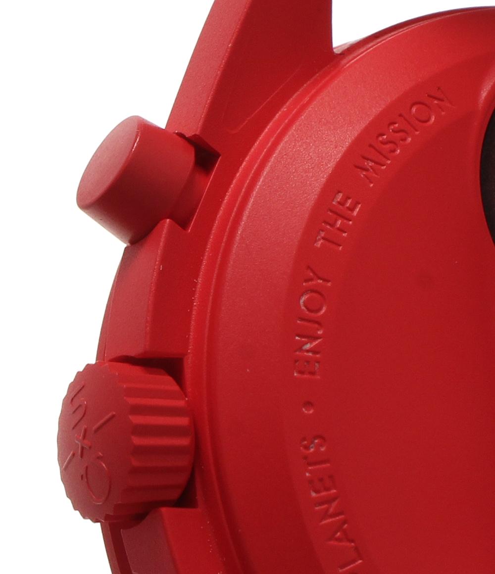 美品 Swatch OMEGA 腕時計 スピードマスター クオーツ ホワイト S033R100 ユニセックス スウォッチ オメガ