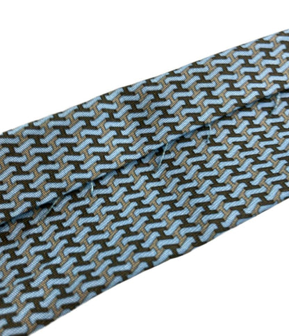 美品 エルメス ネクタイ シルク100% 総柄 メンズ HERMES
