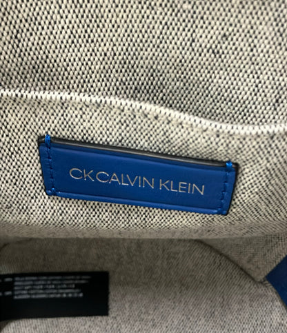 美品 Calvin klein ショルダーバッグ 斜め掛け ミニパッチバケットバッグ ワッペン レディース カルバンクライン