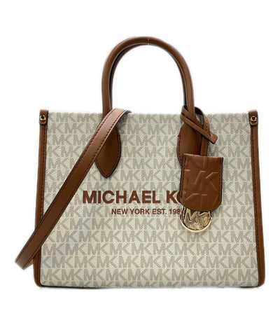 美品 MICHAEL KORS 2WAY ハンドバッグ ショルダーバッグ 斜め掛け ミレラ スモール ショッパー レディース マイケルコース