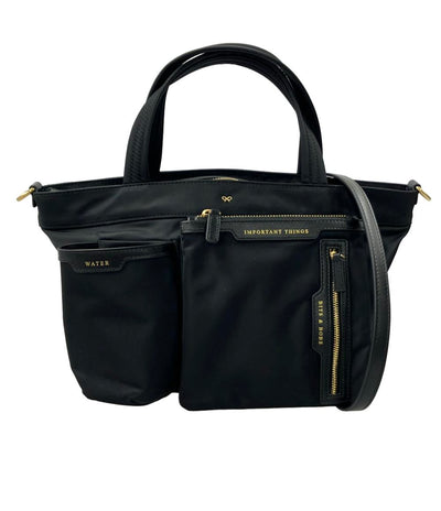 美品 Anya Hindmarch 2WAY ハンドバッグ ショルダーバッグ 斜め掛け ミニ・マルチポケット・トート レディース アニヤ・ハインドマーチ