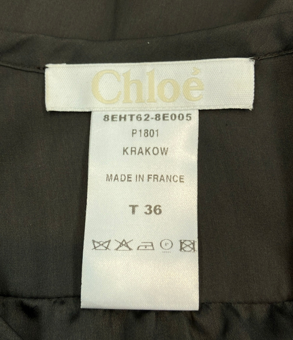 Chloe 長袖ワンピース シルク100% レディース SIZE 36 (S) クロエ