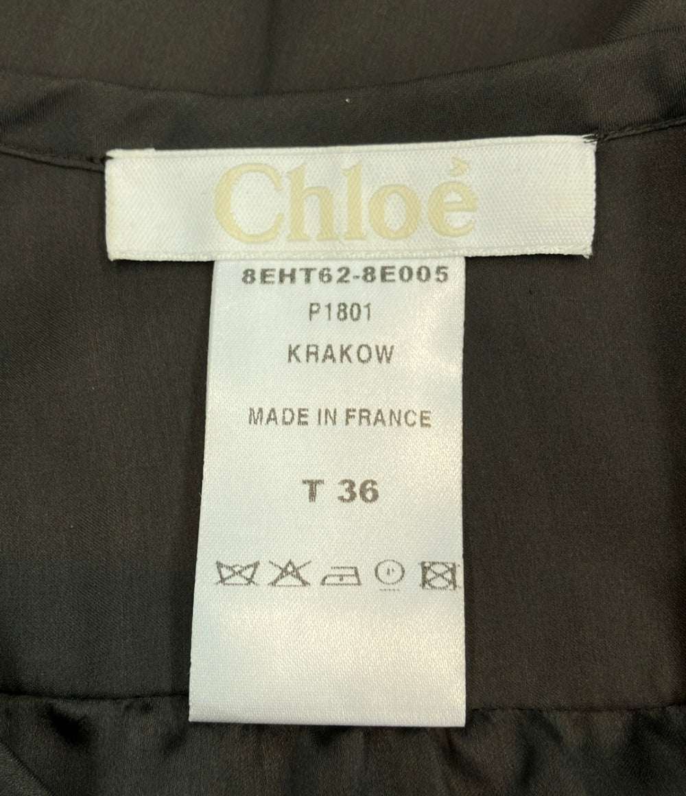 Chloe 長袖ワンピース シルク100% レディース SIZE 36 (S) クロエ