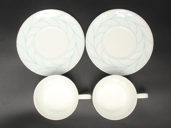 美品 TIFFANY&Co. カップ＆ソーサー 2客セット ペア ウィートリーフ