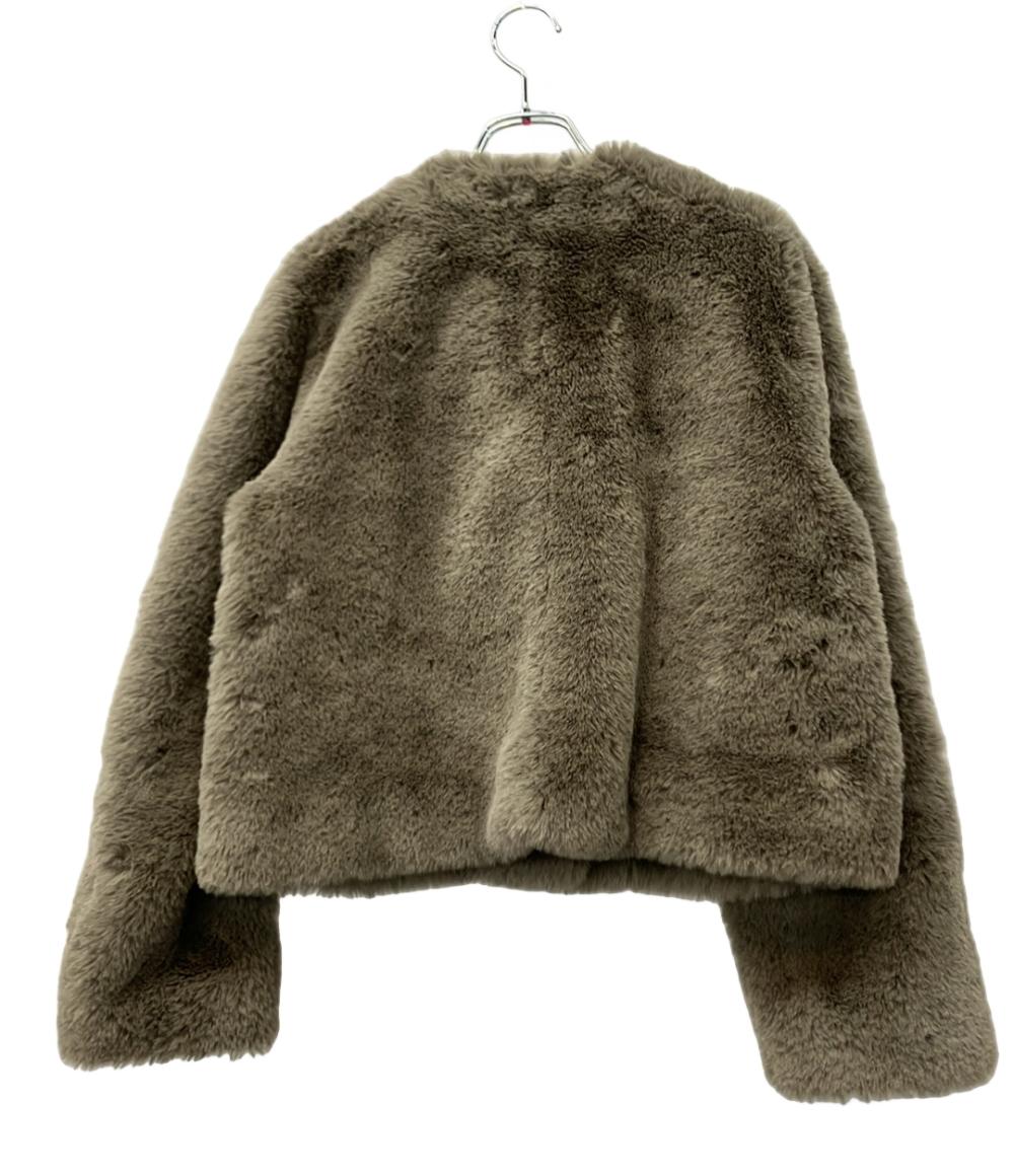 Mila Owen ノーカラージャケット 金釦クロップドファージャケット 09WFJ245911 レディース SIZE 1 (S) ミラ オーウェン