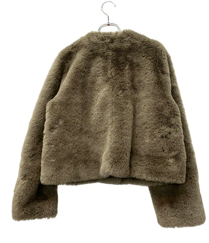 Mila Owen ノーカラージャケット 金釦クロップドファージャケット 09WFJ245911 レディース SIZE 1 (S) ミラ オーウェン