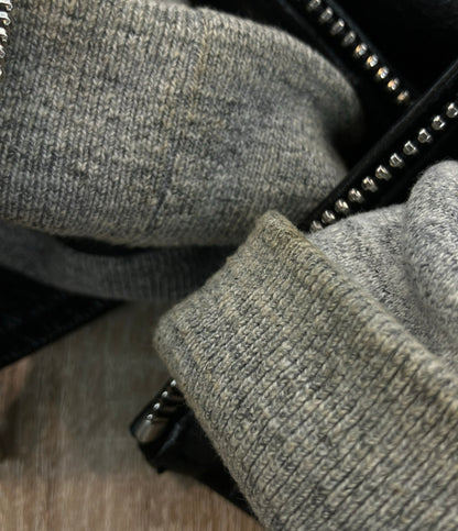 DSQUARED2 レザージャケット パーカー ドッキング レイヤード 15AW S74AM0561 SX7818 メンズ SIZE 48 (L) ディースクエアード