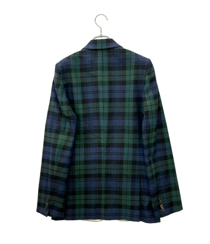 美品 VALENTINO フラワーエンブロイダリー テーラードジャケット タータンチェック メンズ SIZE 44 (S) ヴァレンティノ