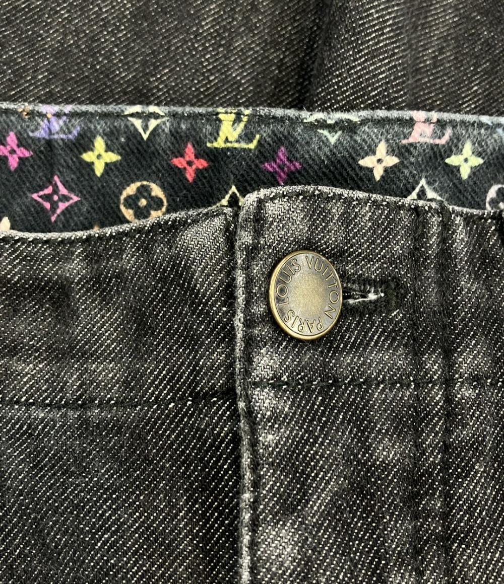 美品 LOUIS VUITTON LV ステッチ デニム パンツ 40 ブラック 美品 LOUIS VUITTON LV ステッチ デニム パンツ 40 ブラック