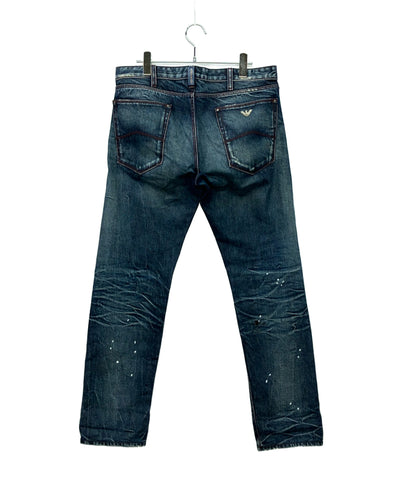 ARMANI JEANS ストレートデニムパンツ ペンキダメージ加工 メンズ SIZE 31 (M) アルマーニジーンズ