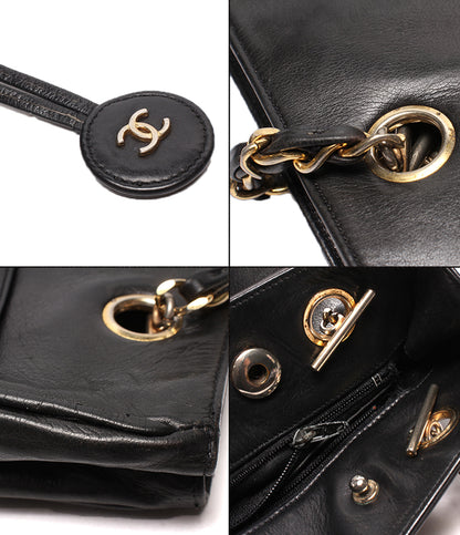 CHANEL チェーンショルダーバッグ トートバッグ ゴールド金具 ラムスキン 0番台 肩掛け マトラッセ レディース シャネル