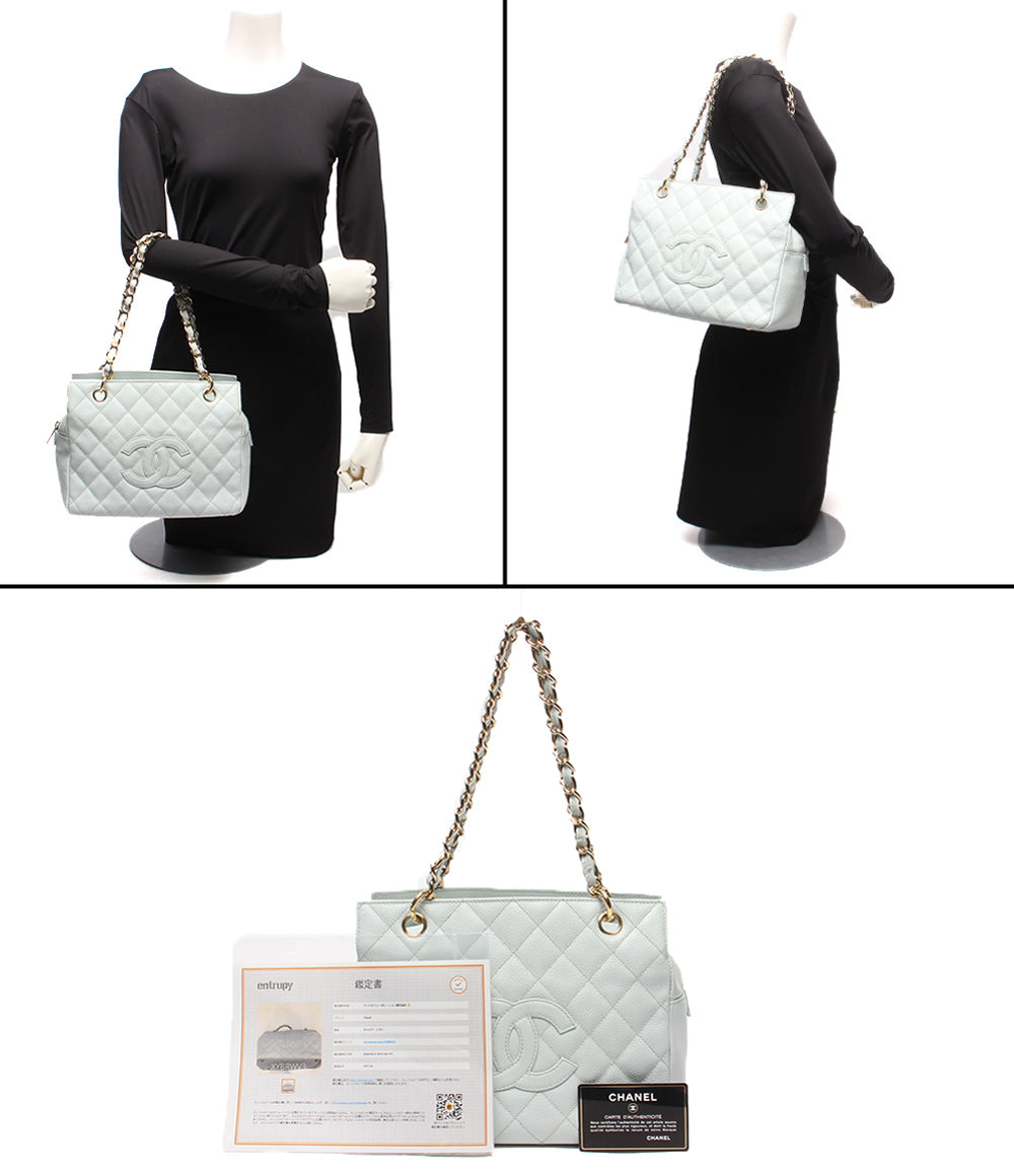 CHANEL チェーントートバッグ ショルダーバッグ 肩掛け ゴールド金具 マトラッセ ココマーク 7番台 レディース シャネル