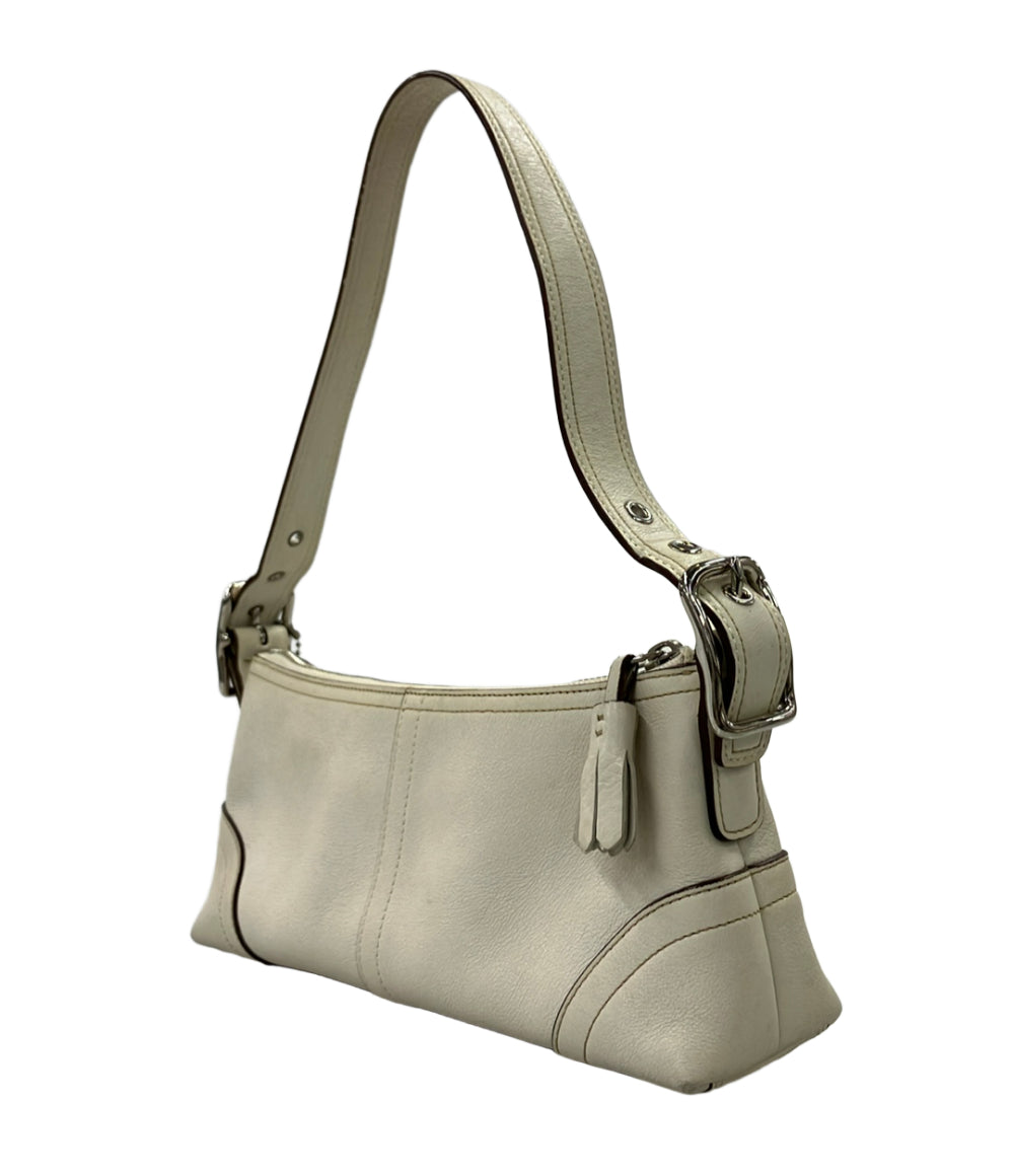 希少 コーチ COACH ショルダーバッグ　レザー　ホワイト　タッセル　8A64 COACH ショルダーバッグ シグネチャー 8A64 レディース コーチ