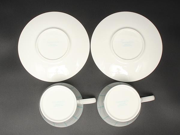 美品 TIFFANY&Co. カップ＆ソーサー 2客セット ペア ウィートリーフ