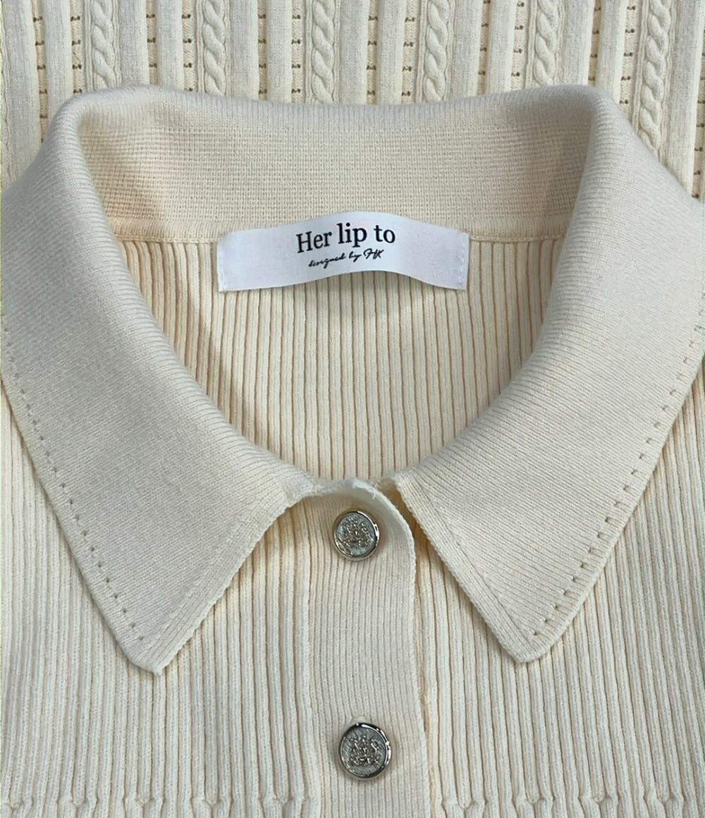 美品 Her lip to 半袖 ワンピース レディース SIZE S ハーリップトゥ
