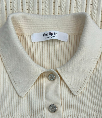 美品 Her lip to 半袖 ワンピース レディース SIZE S ハーリップトゥ