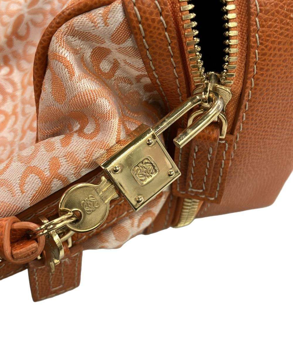 ⭐️LOEWE⭐️ トラベラーボーリング ハンドバッグ【美品】 LOEWE（ロエベ） 新品同様 トラベラー パッチ ボーリング ボストン