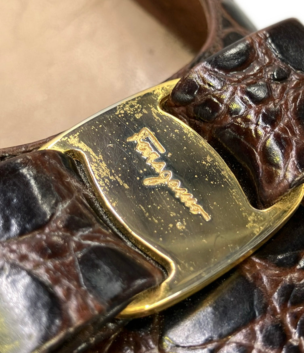 訳あり Salvatore Ferragamo パンプス ヴァラ DL 51767 レディース SIZE 8 サルヴァトーレフェラガモ