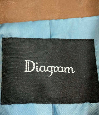 Diagram GRACE CONTINENTAL ダブルライダースジャケット ラムレザー レディース SIZE 38 (S) ダイアグラムグレースコンチネンタル