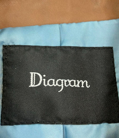 Diagram GRACE CONTINENTAL ダブルライダースジャケット ラムレザー レディース SIZE 38 (S) ダイアグラムグレースコンチネンタル